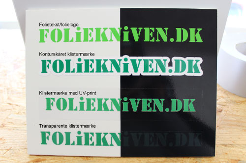 Oversigt over de forskellige klistermærker Oversigt over de forskellige klistermærker