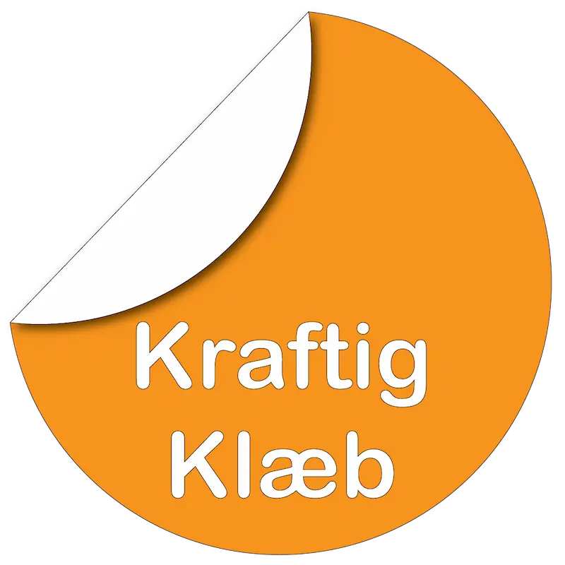Kraftigt klæb klistermærker