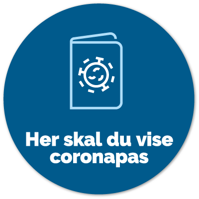 Her skal du vise cornapas - Rund