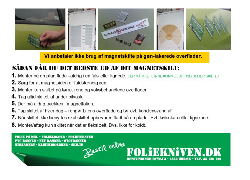Vejledning  - Magnetskilte